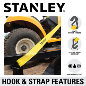 STANLEY S10074 heavy-duty cargo straps ready for demanding load control