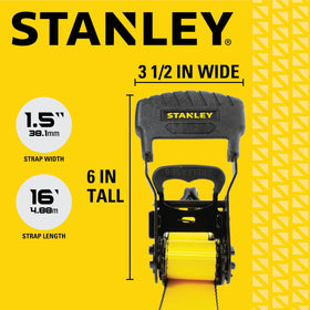 STANLEY S10074 safe-working-load-1100-lbs capability supports frequent tie-downs