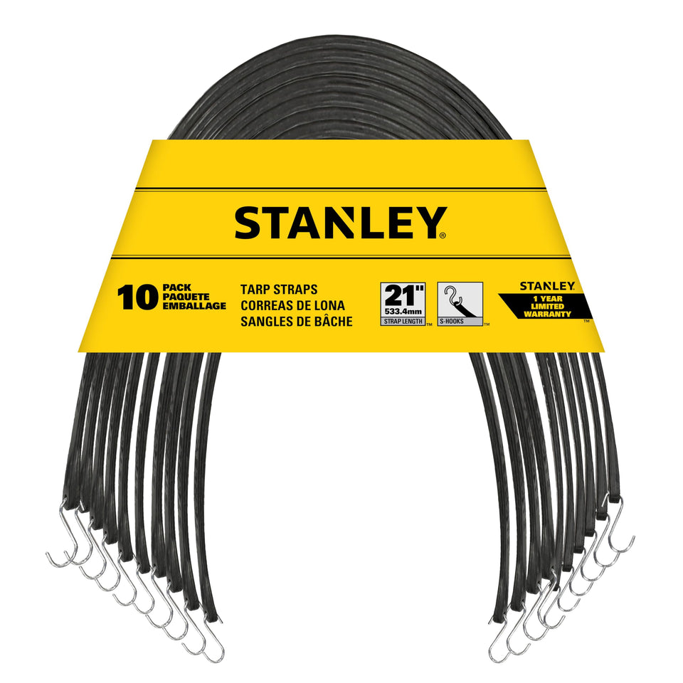 STANLEY S300421 tarp straps coiled, ready for quick use in outdoor settings