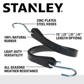 STANLEY natural rubber close-up showing durable material for reliable securing