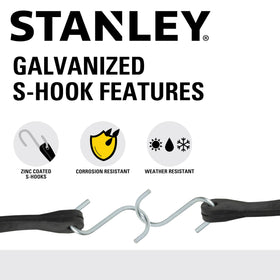 STANLEY tarp strap for storm prep and short-term outdoor cargo management