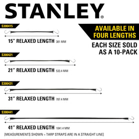 STANLEY tarp strap with weather resistance for outdoor reliability