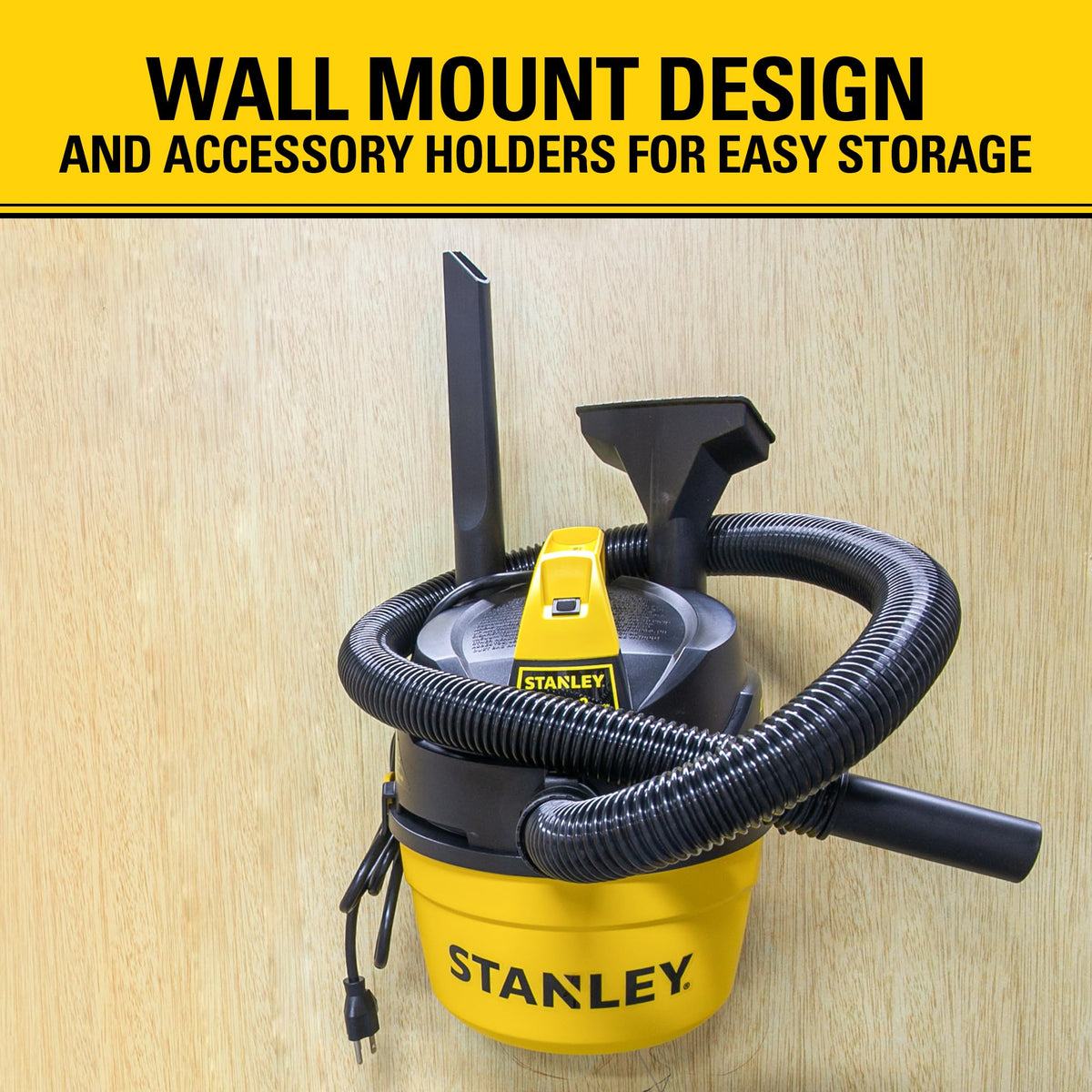 STANLEY gulper nozzle reaches tight corners for thorough cleaning.