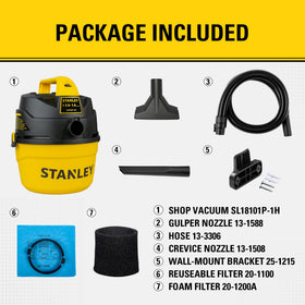 STANLEY SL18101P in-use car cleaning demonstrates versatile wet and dry pickup.