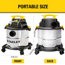 STANLEY SL18115 hose and attachments enable versatile cleanups in tight spaces.