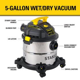 STANLEY SL18115 tank detail shows rugged steel construction for long-lasting use.
