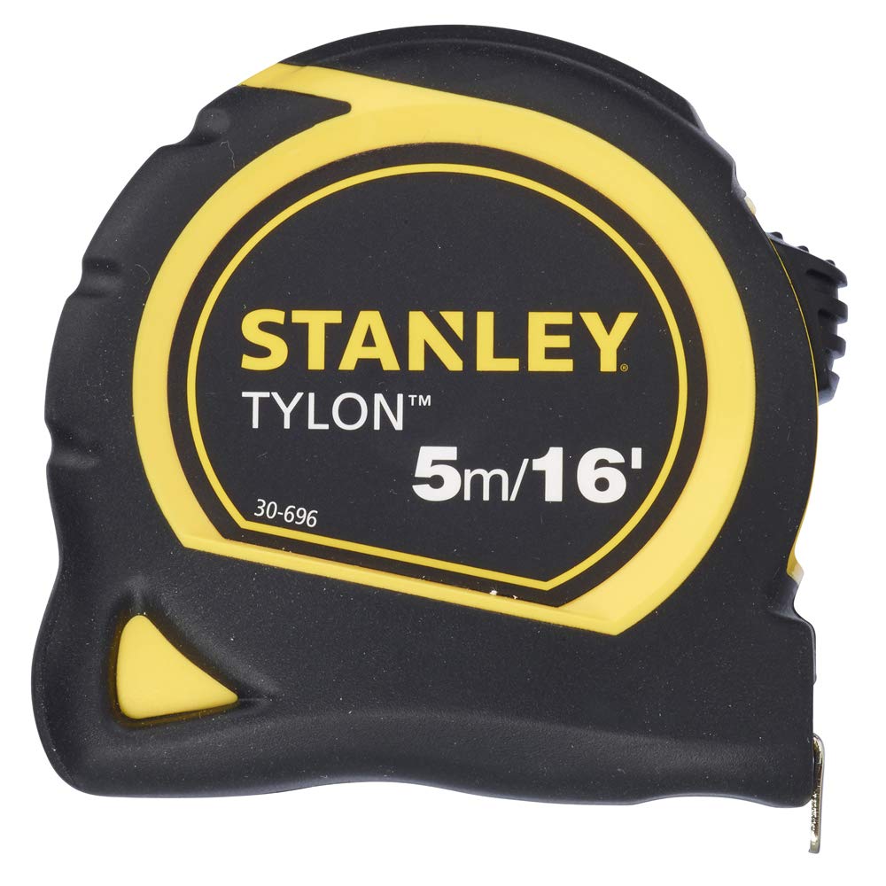 Stanley Tylon tape with belt clip simplifies carrying between jobs.