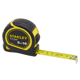 Stanley Tylon tape measure 5m with durable coating for long-lasting accuracy.