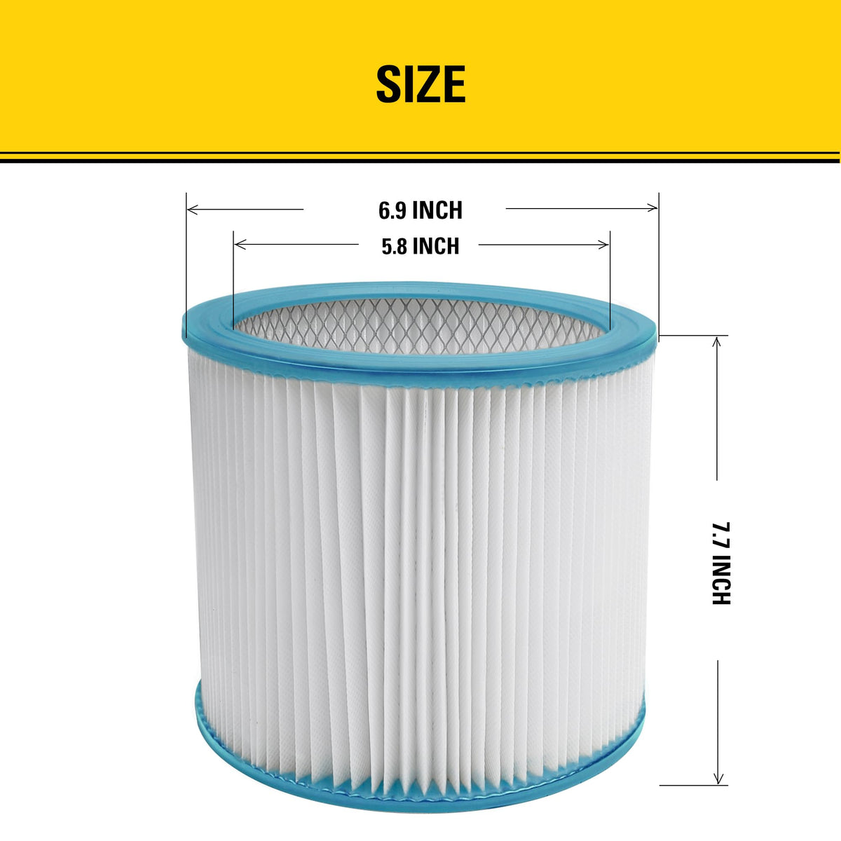 Washable and reusable STANLEY HEPA filter extends life and lowers costs