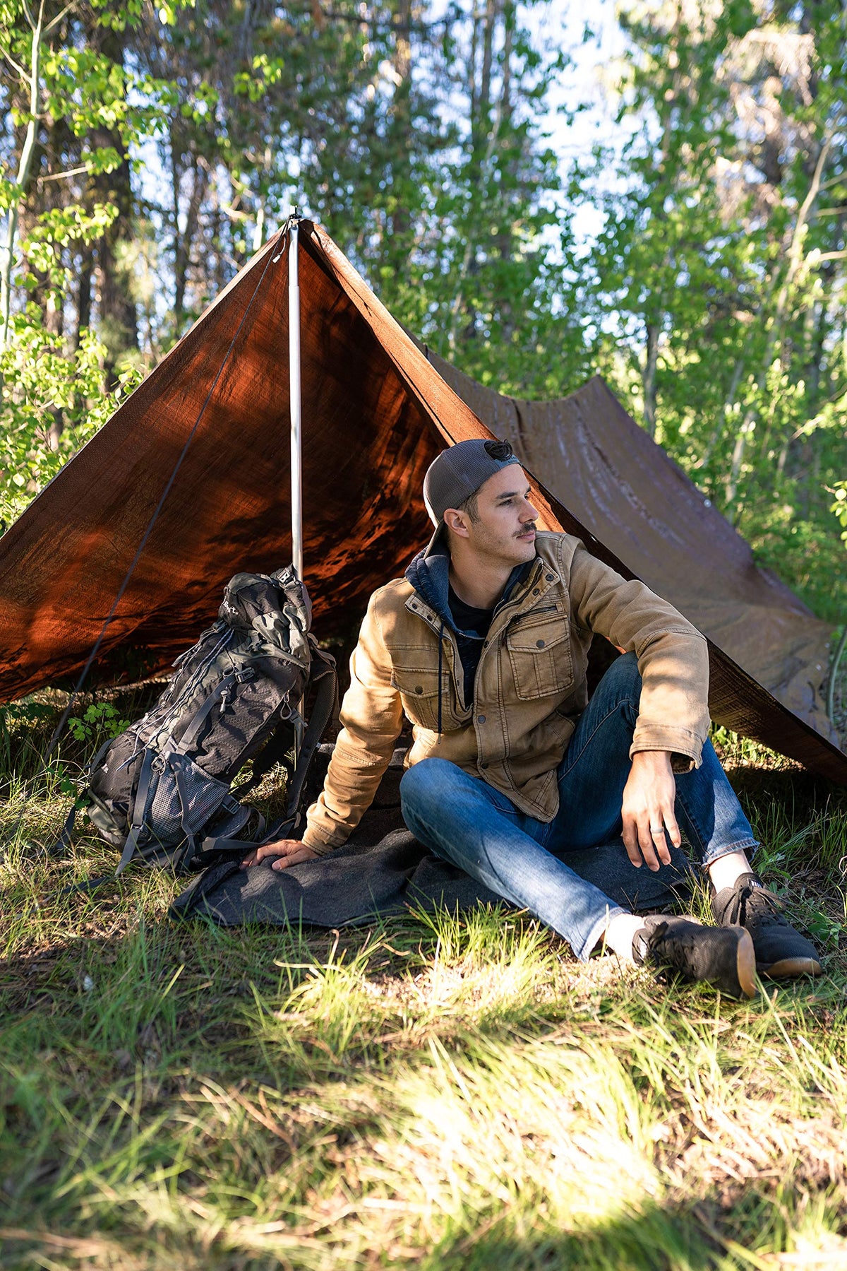 Stansport lightweight tarp ideal for backpacks and car trips.