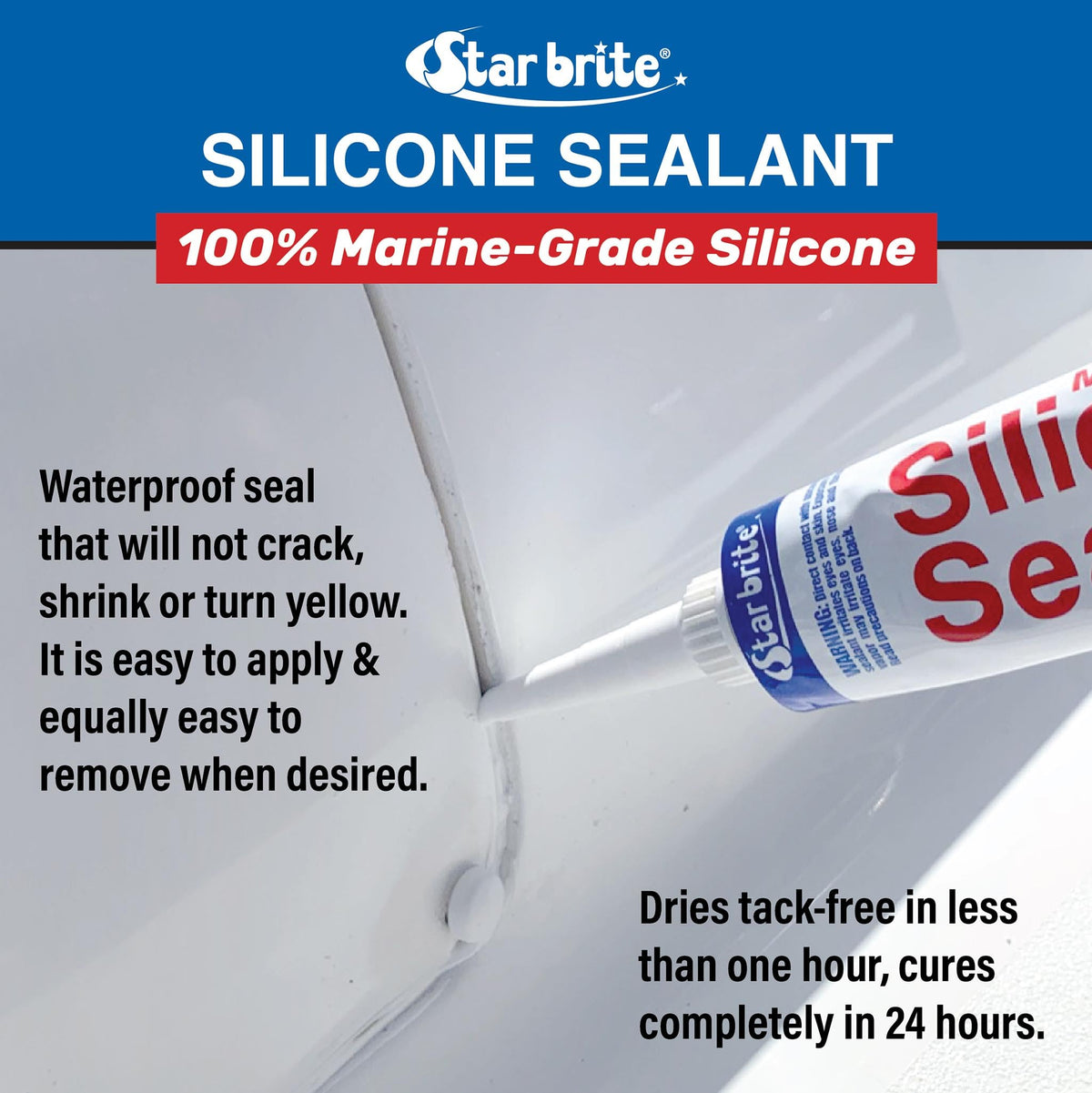 Star Brite sealant used on deck hardware for versatile gasketing