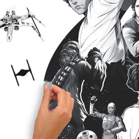 STAR WARS removable decal leaves no residue on clean surfaces.