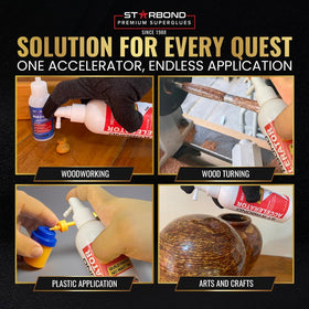 Starbond Pinocchio Pump demonstrates quick drying action for smoother glue lines.