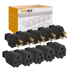 STARELO extension end male plug shown for quick replacement and secure connection.