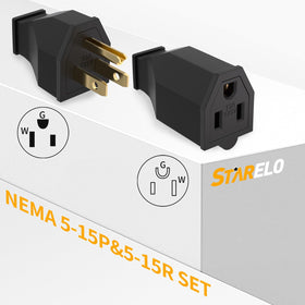 STARELO NEMA5-15P wiring area shows wire compatibility