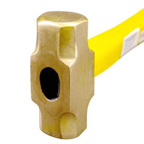 Stark USA brass sledge hammer fiberglass handle close-up, showcasing durability.
