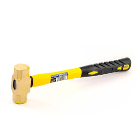 Stark USA brass sledge hammer front view with ergonomic grip for controlled swings.