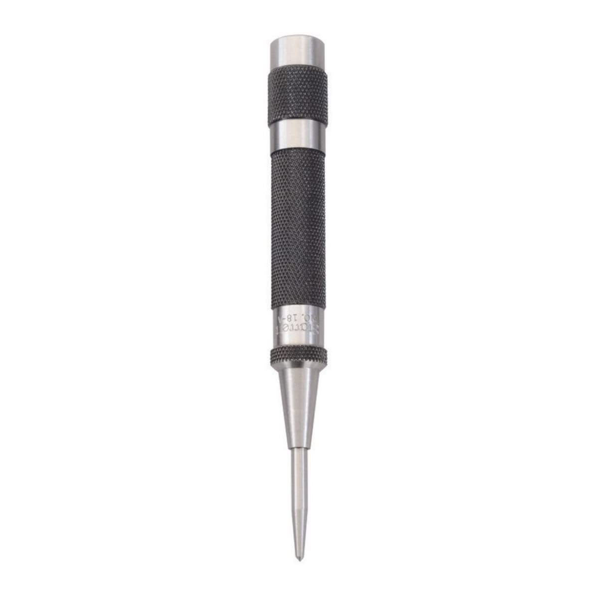 Starrett automatic center punch with 5 inch length marks precise indentations for drilling