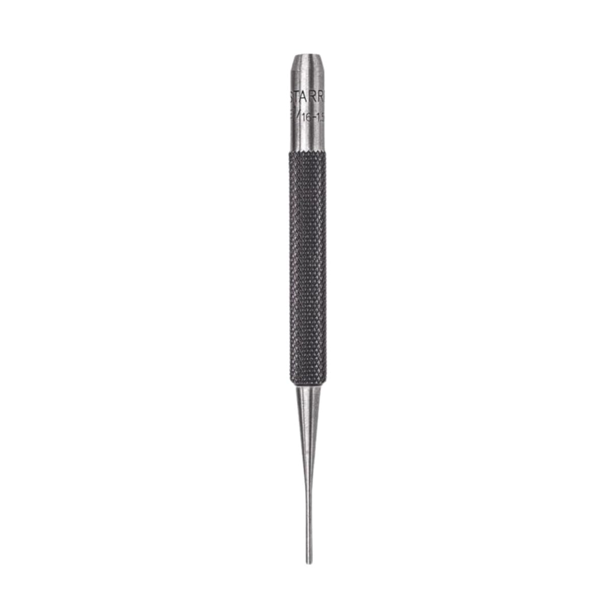 Starrett drive pin punch with knurled grip for reliable pin driving