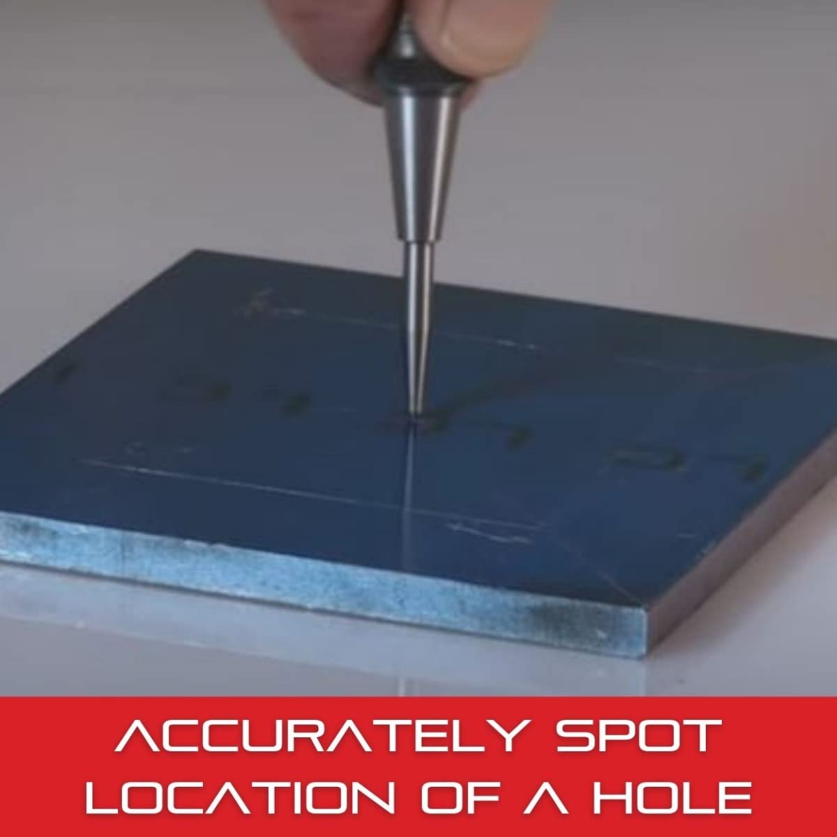 Starrett knurled steel handle center punch offers a secure grip and smooth operation