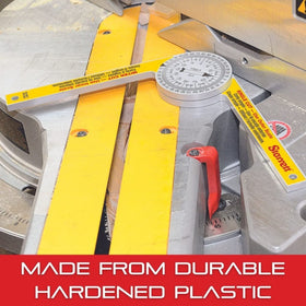 Starrett ProSite miter cut scale reads angles directly for accurate joints.