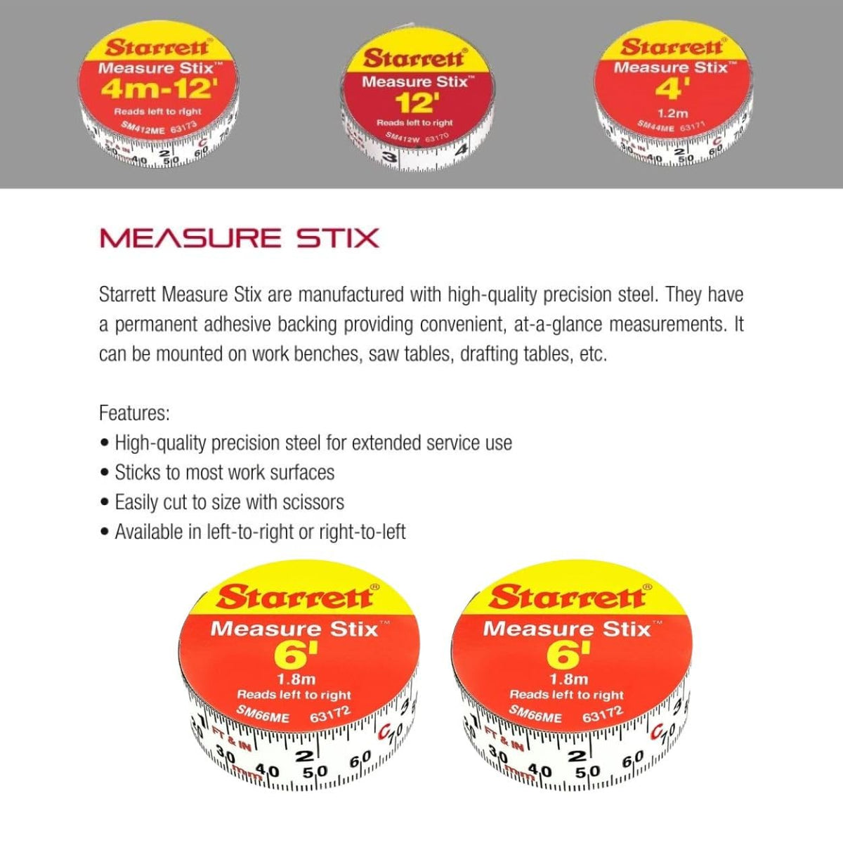Starrett Stix left-right reading readout for versatile layouts