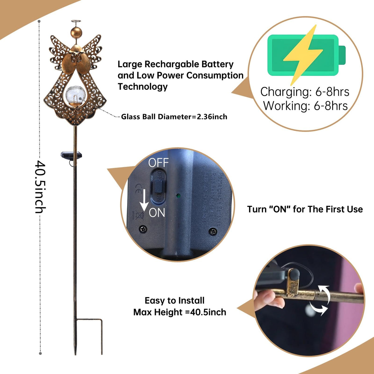 Starryfill Angel Stake offers height adjustability for small spaces