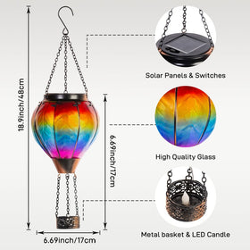 Starsoul glass balloon solar light adds color to daytime patios.