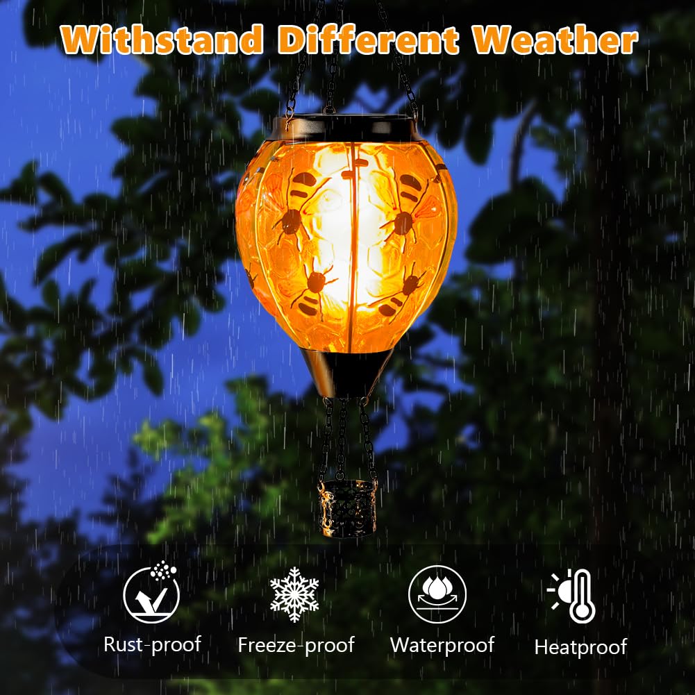 Starsoul waterproof garden lantern stands up to rain for year-round decor.