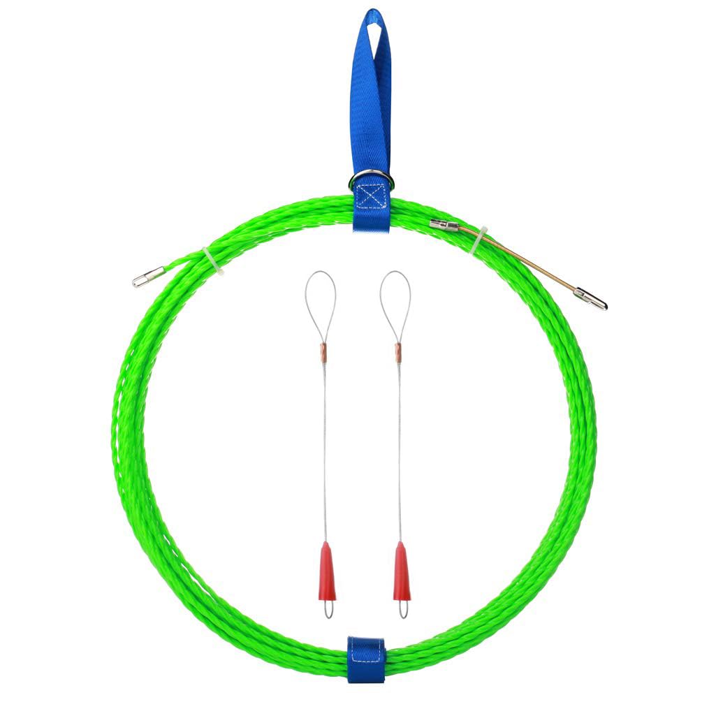 StartFine fish tape 49ft ready for quick cable pulls in tight spaces.