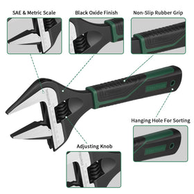 STARTRUAL 10-inch wrench with 50 mm opening for larger nuts and fittings.