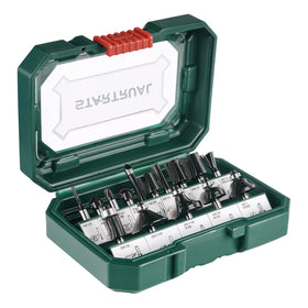 STARTRUAL router bits set surface coating reduces residue and protects bits.
