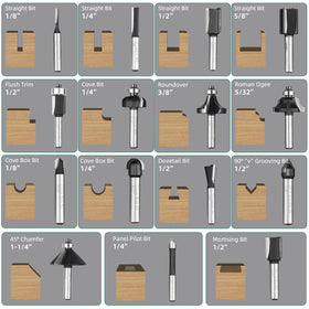 STARTRUAL router bits set YG8 carbide offers durable, heat-resistant cutting performance.