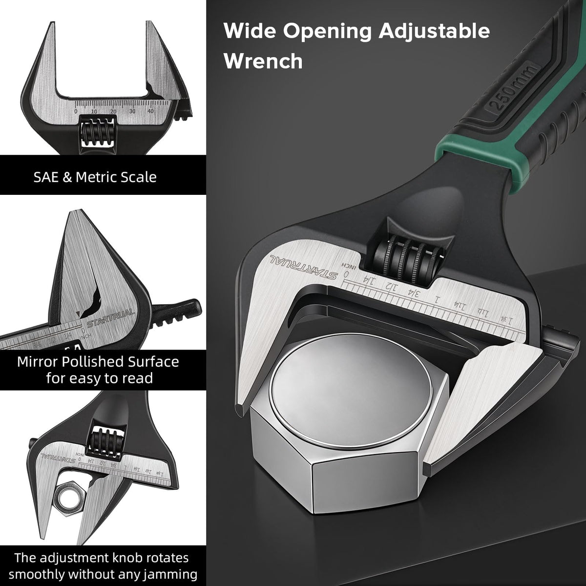 STARTRUAL chrome-vanadium steel body for durable workshop use.
