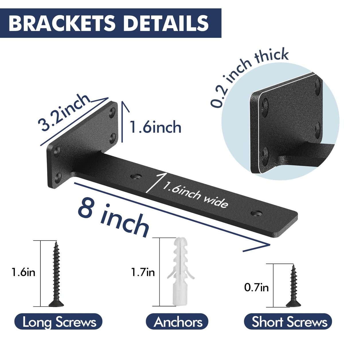 Starunder black metal L-brackets offer hidden installation for sleek, minimalist shelving