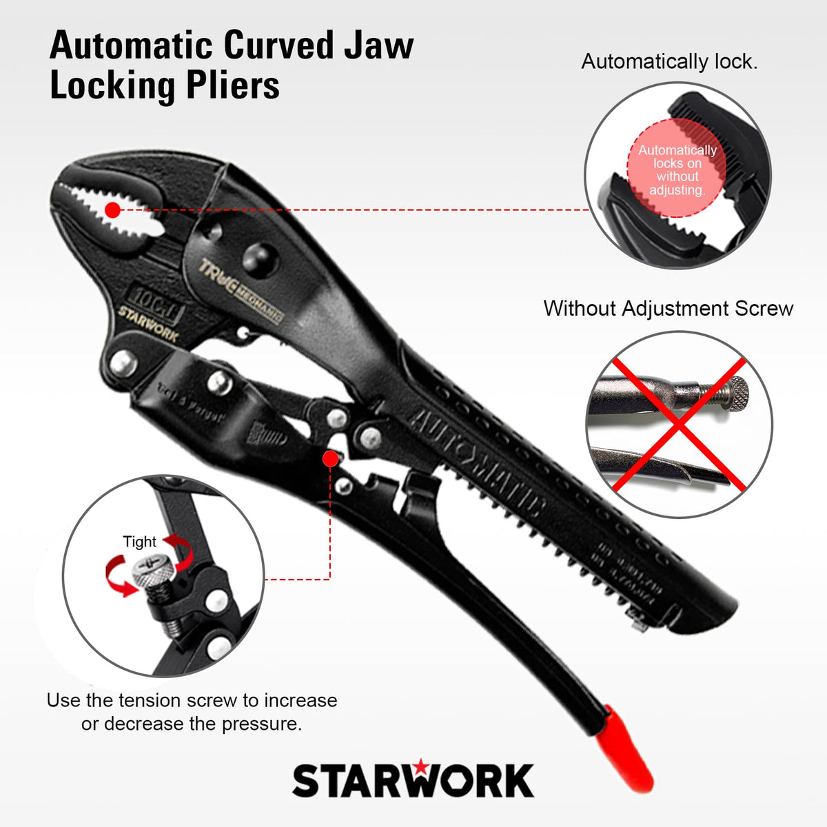 STARWORK 6in diagonal cutting pliers positioned for precise cuts.