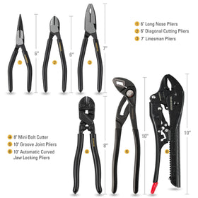 STARWORK 7in linesman pliers ready for heavy-duty grip tasks.