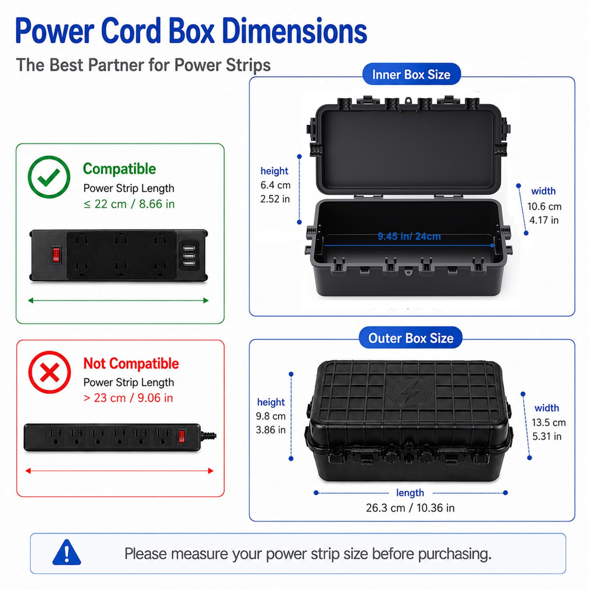 Starxing IP65 outdoor box open lid showing sealed gasket for rain protection