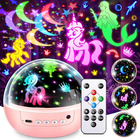 Staryou night-light projector with three films brightens kids' bedtime.
