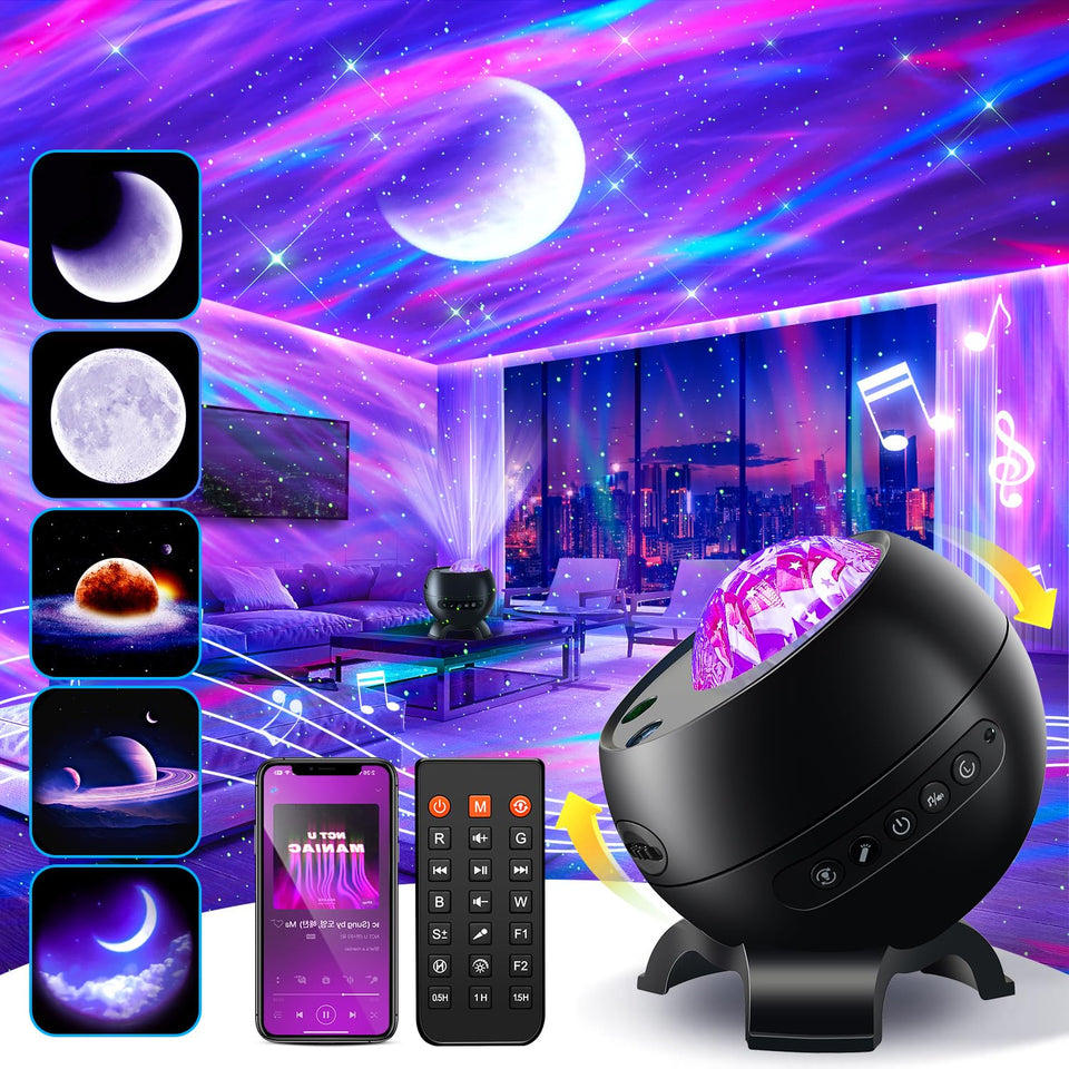 Staryou Northern Galaxy Light Projector displays vivid aurora beams for immersive ambience.