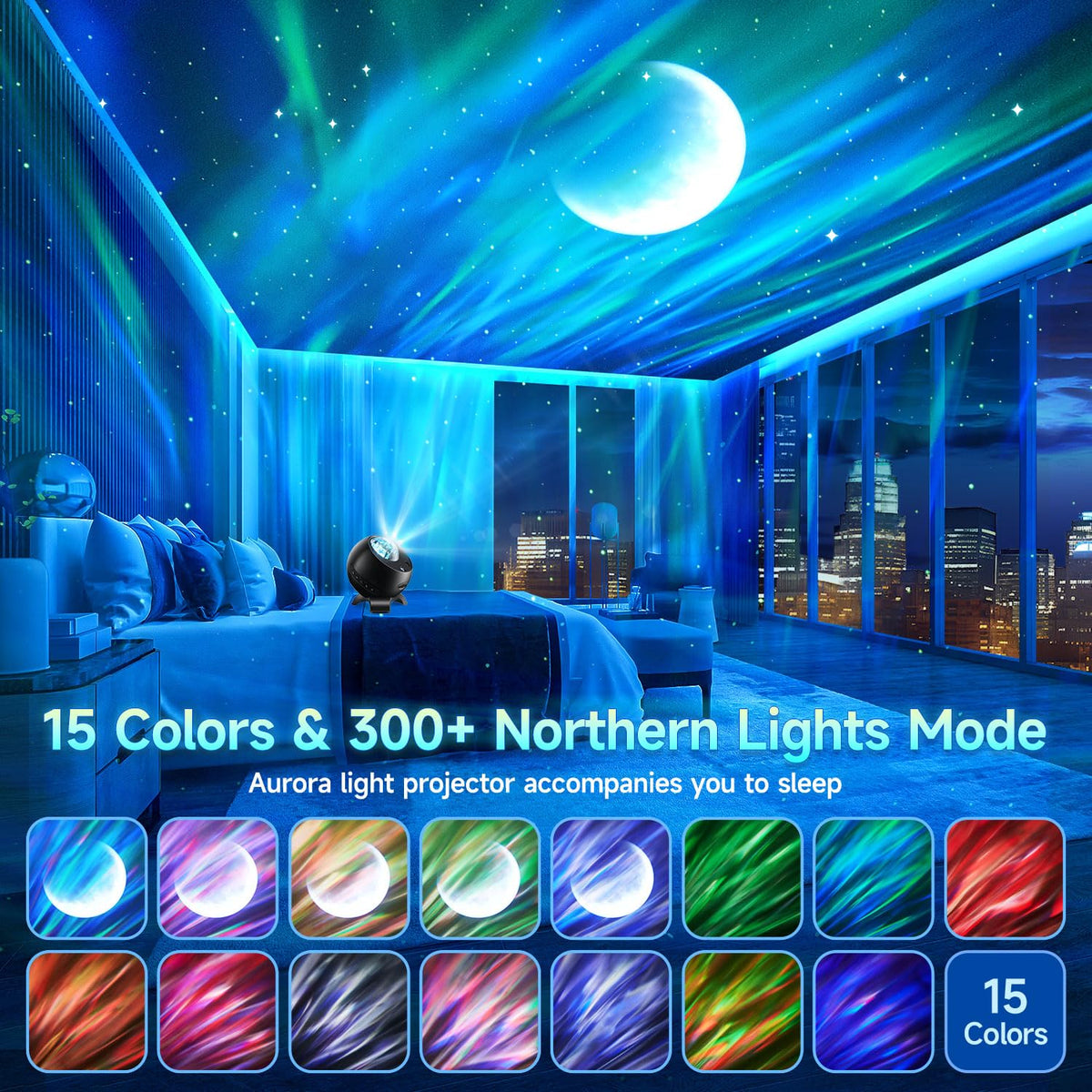 Staryou projector connects via Bluetooth 5.3 for music and lights sync.