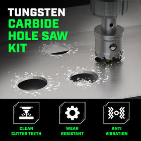Wide size range covers common metal and wood cutting needs.