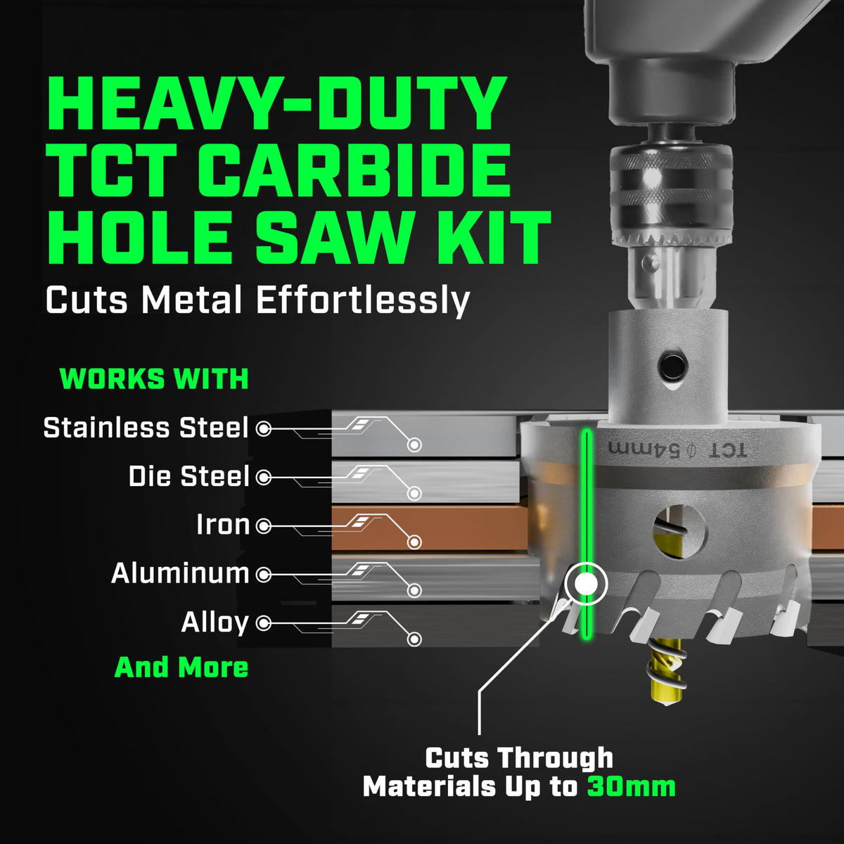 Compatible with bench and magnetic drills for versatile use.