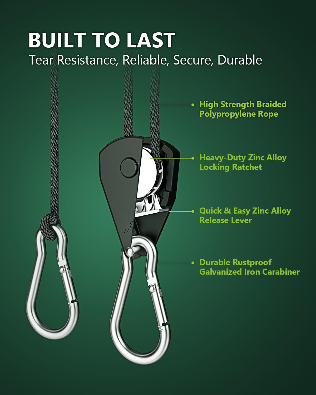 STAYGROW galvanized iron hooks close-up illustrating rustproof hardware