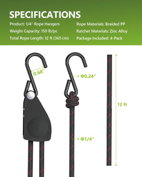 STAYGROW Multi-purpose straps for cargo and camping gear.