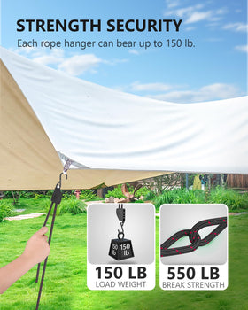 STAYGROW Ratchet spool enables quick tightening and release.