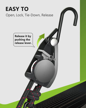 STAYGROW Thumb lever release for easy tension control.