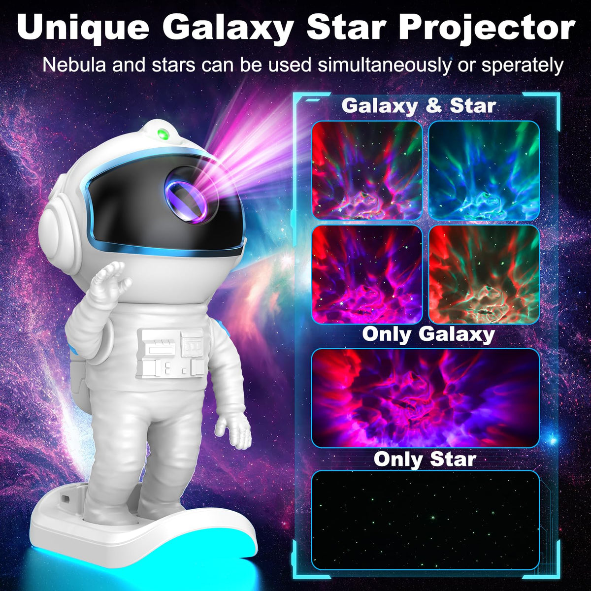 Stbands Galaxy Projector ceiling stars create kid-friendly night skies to spark imagination.