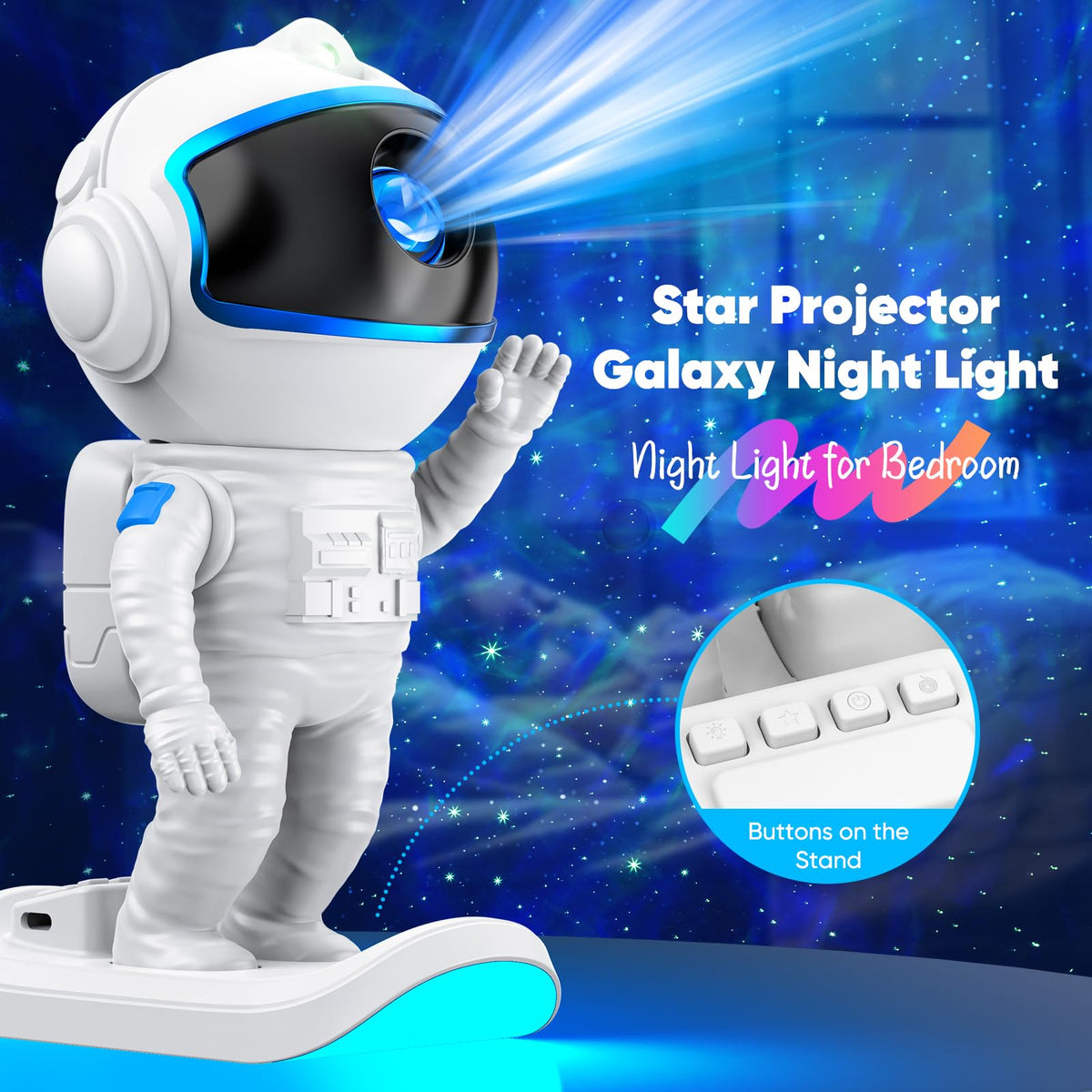 Stbands Galaxy Projector versatile decor for kids’ rooms and home theaters.