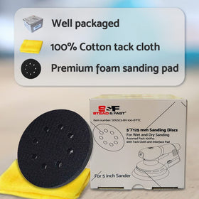 S&F Stead & Fast 600-grit disc for prep and finish on woodworking projects
